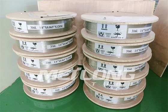 ASTM 녹슬지 않는 모세관 녹슬지 않는 모세관 12000M은 물미 맞춤과 아닐링했습니다