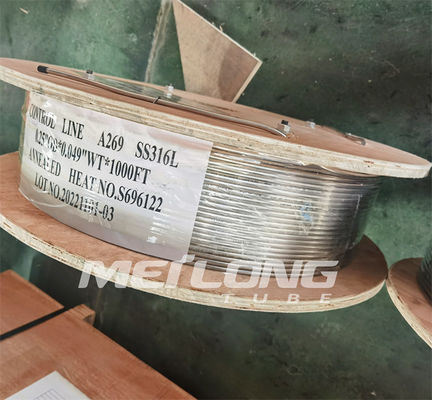 모세관인 니켈 합금 모세관 라인 ASTM A269 12000 미터는 지열 배관을 똘똘 감았습니다