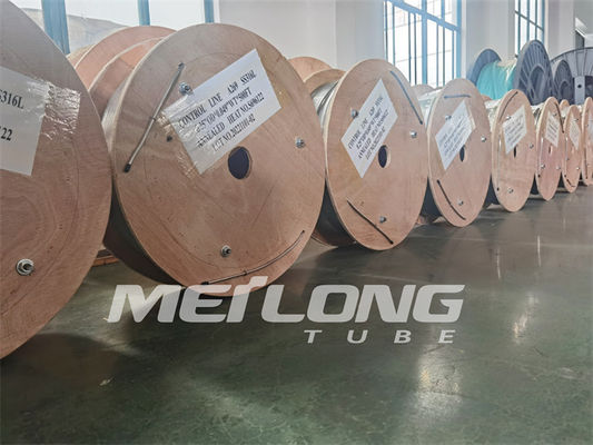 모세관인 니켈 합금 모세관 라인 ASTM A269 12000 미터는 지열 배관을 똘똘 감았습니다