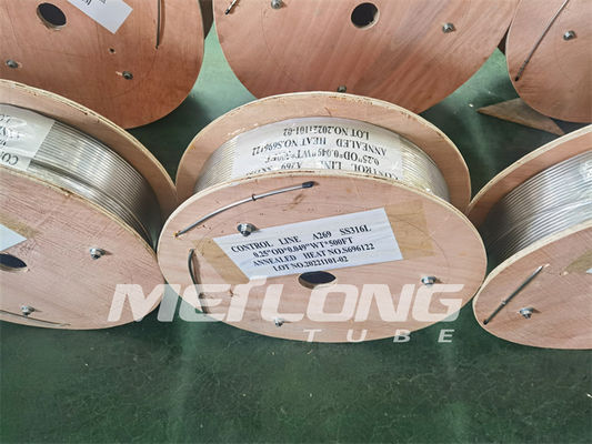 모세관인 니켈 합금 모세관 라인 ASTM A269 12000 미터는 지열 배관을 똘똘 감았습니다